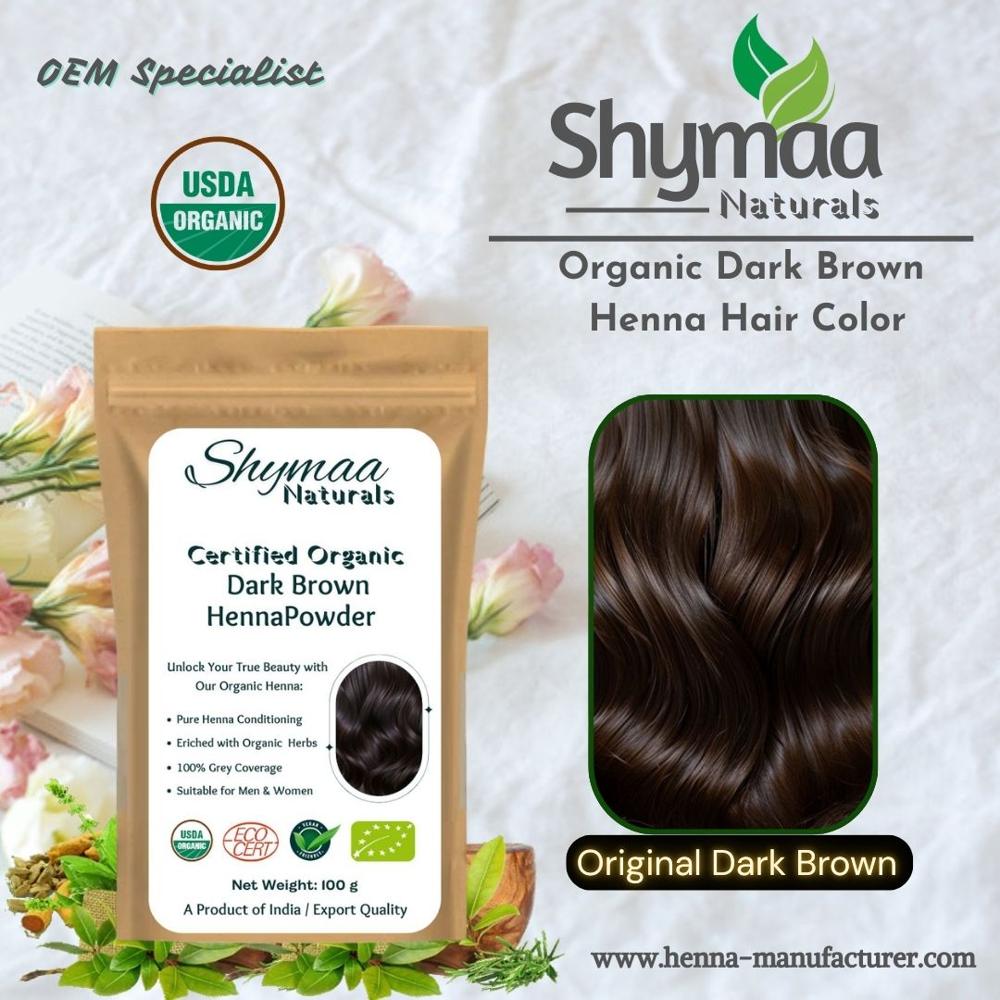 100% Organic Dark Brown Henna Powder Hair Color