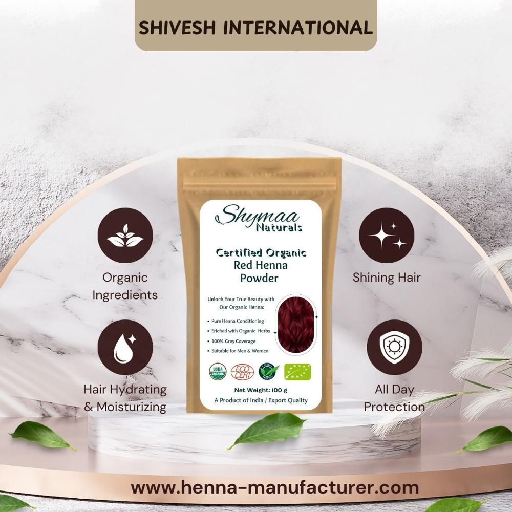 100% Organic Red Henna Hair Colors