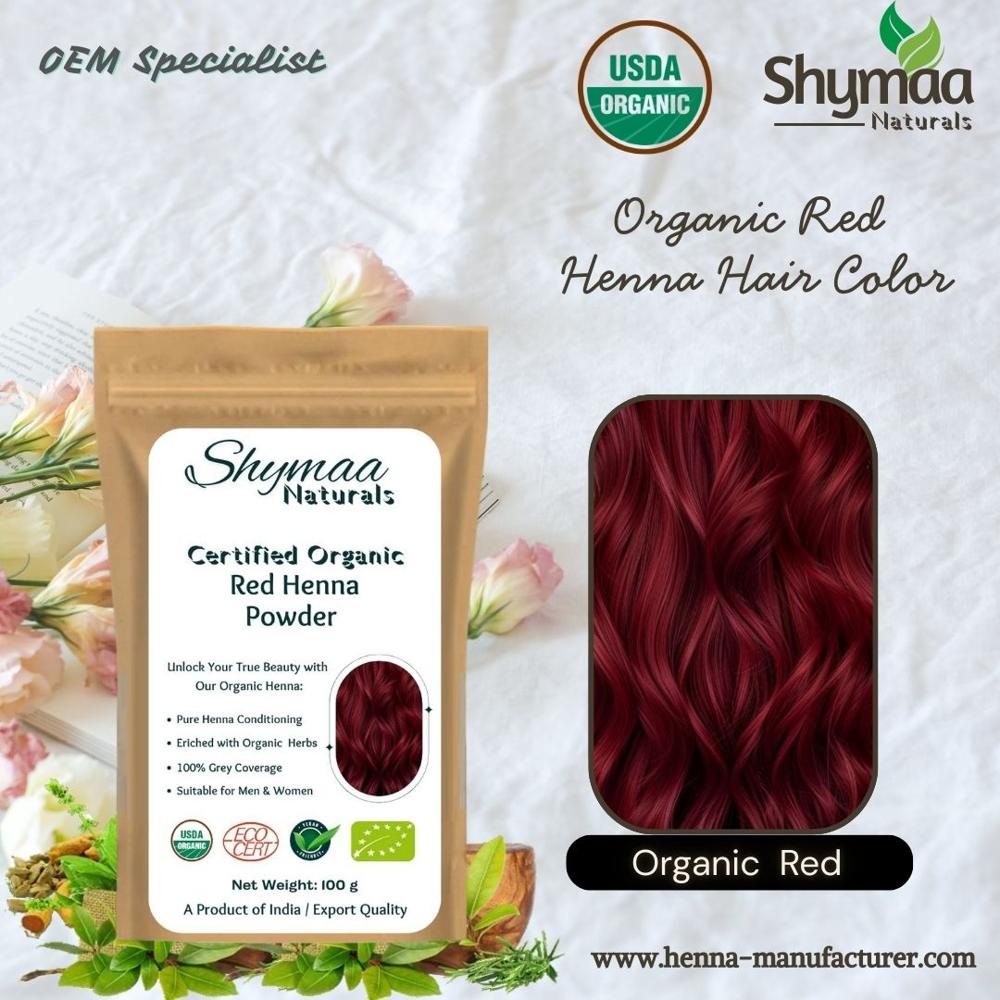 100% Organic Red Henna Hair Colors