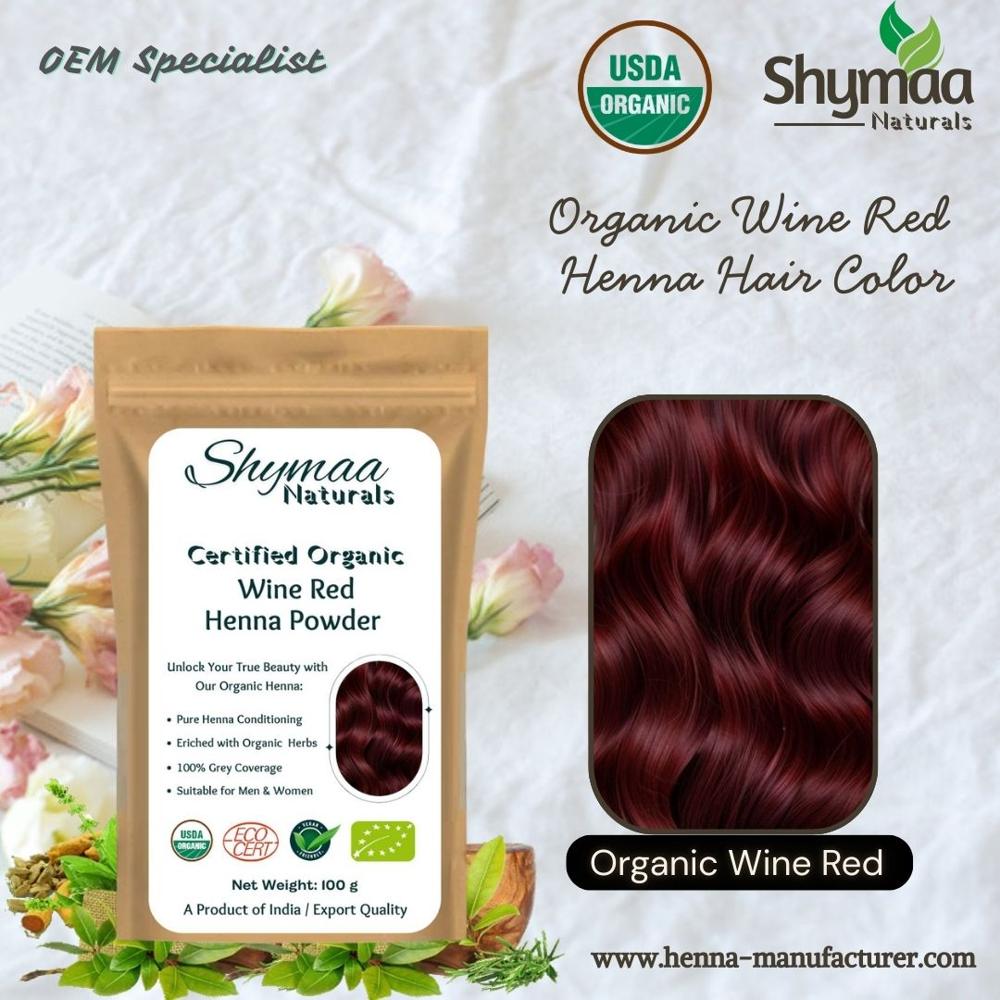 100% Organic Wi-ne Red Henna Hair Color