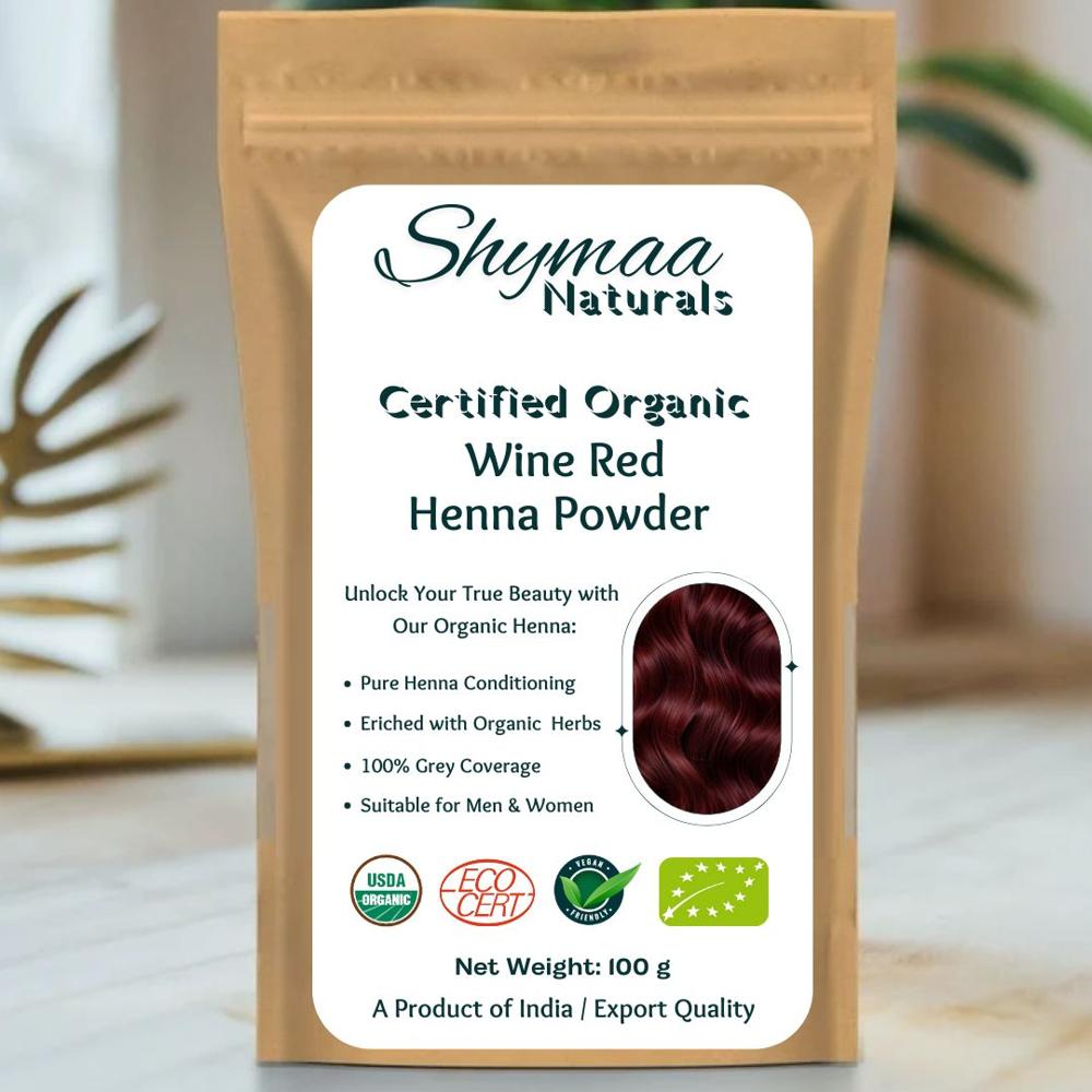 100% Organic Wi-ne Red Henna Hair Color