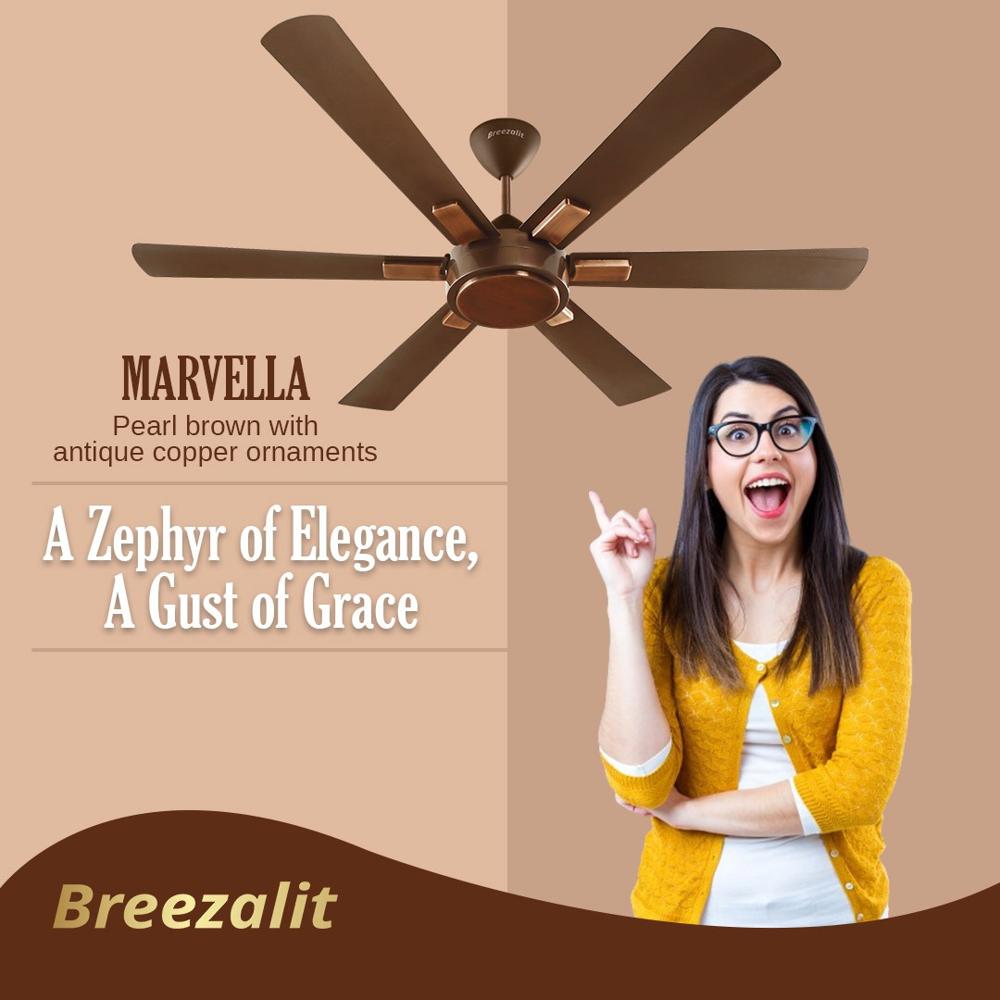 Brushed Steel Finish 3 Blade Ceiling Fan