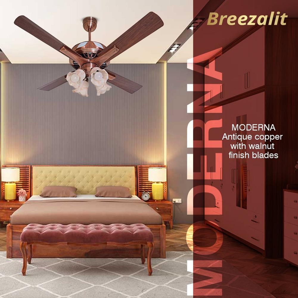 Antique Copper Finish Alina 3 Blade Ceiling Fan