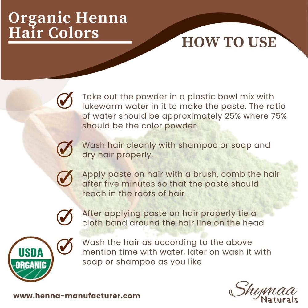 100% Organic Certified Burgundy Henna Powder Hair Colors