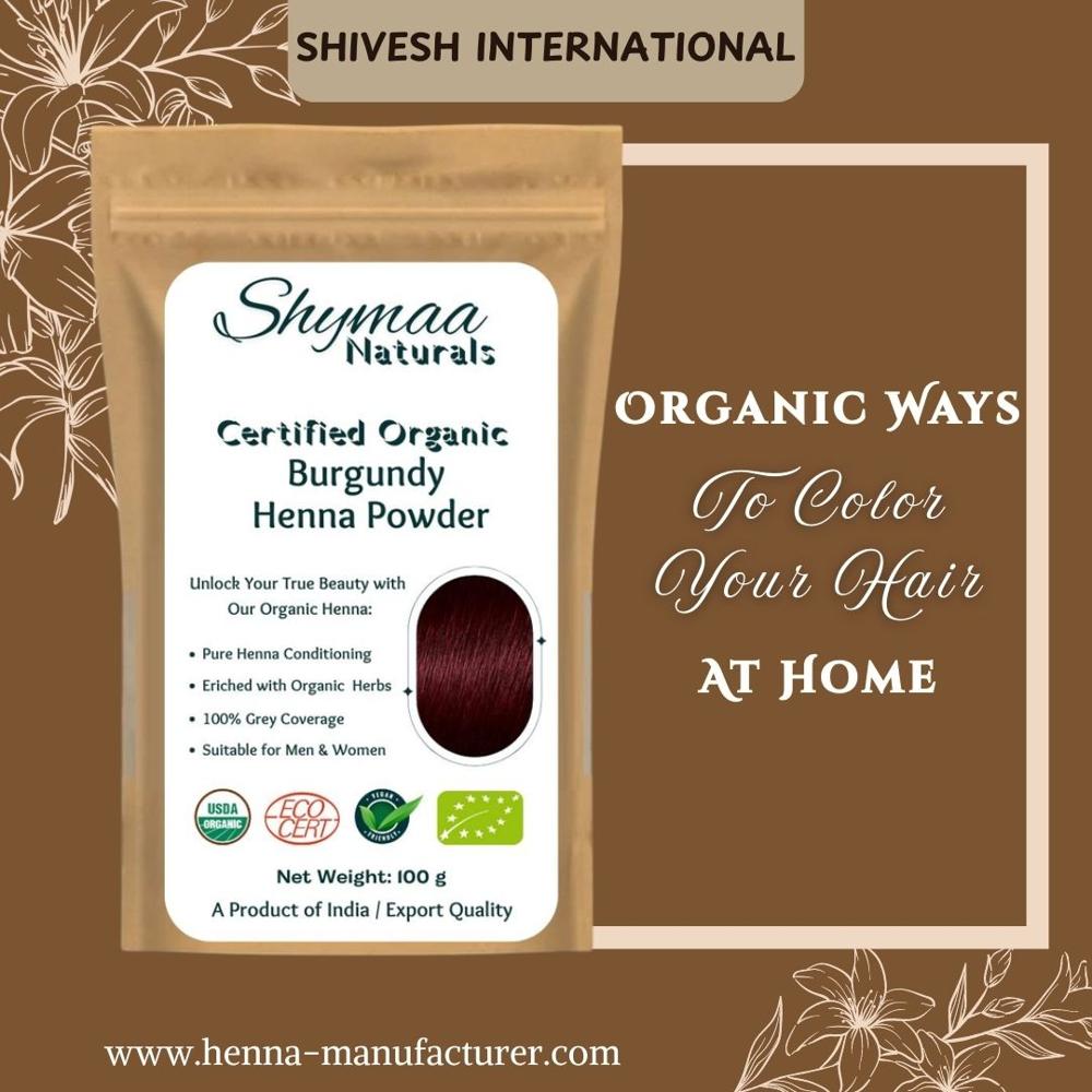 100% Organic Certified Burgundy Henna Powder Hair Colors