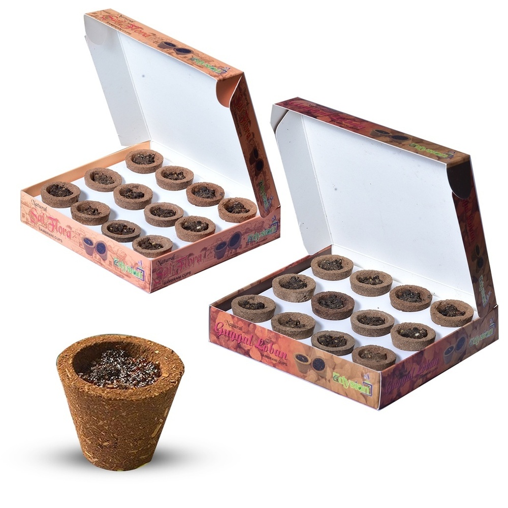 Sai Flora And Guggal Loban Sambrani Dhoop Cups Combo Pack