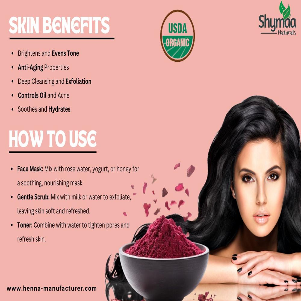 100% Organic Rose Petal Powder