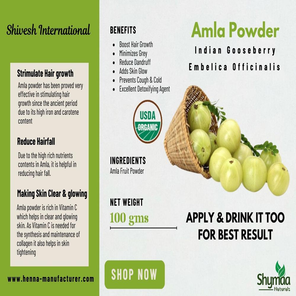100% Organic Amla Powder Ayurvedic Indian Herbs
