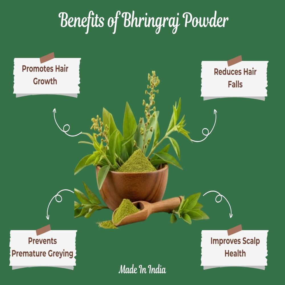 100% Organic Bhringraj Powder Ayurvedic Indian Herbs