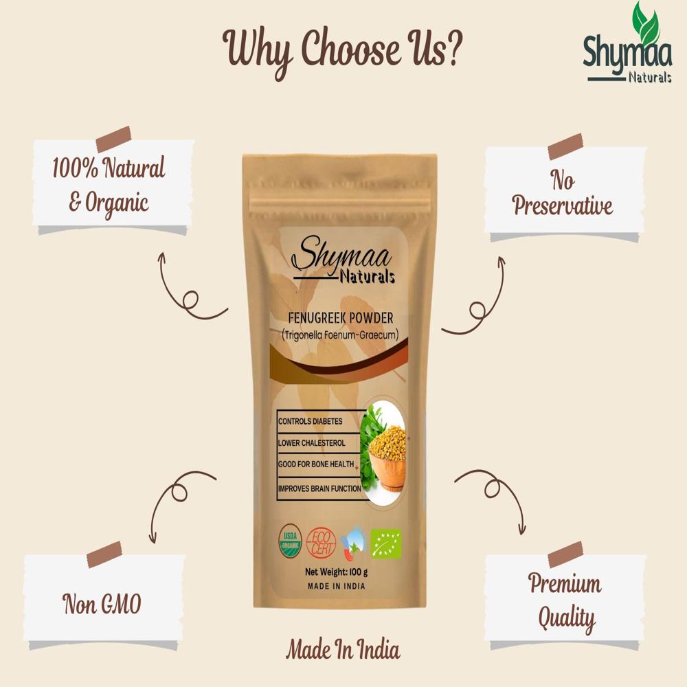 100% Organic Methi Seeds Powder (Fenugreek) Ayurvedic Indian Herbs Powder