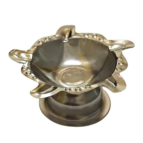 5 No Silver Divi - Pure Silver 6x5.5x3.5 Cm, Paneled 5-wick Oil Lamp, Rust-proof Heat Resistant Finish