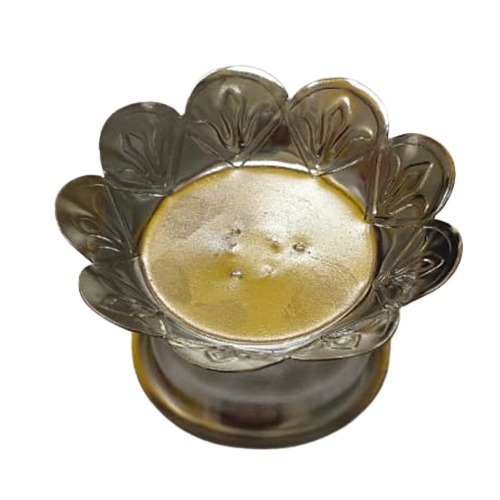 Silver Flower Plane Diya