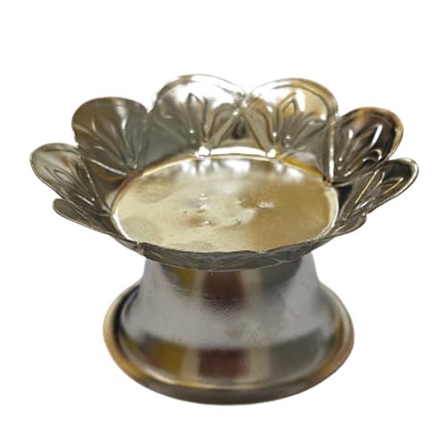 Silver Flower Plane Diya