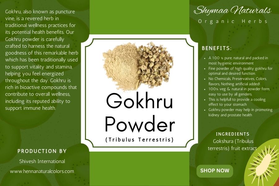 100% Organic Gokhru Powder Ayurvedic Indian Herbs