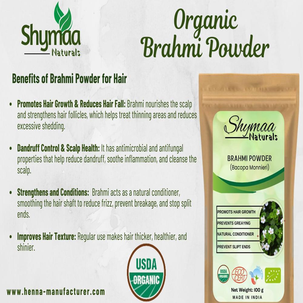100% Organic Brahmi Powder Ayuvedic Indian Herbs