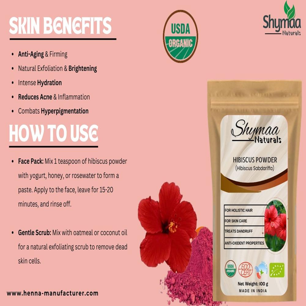 100% Organic Hibiscus Powder Ayurvedic Indian Herbs