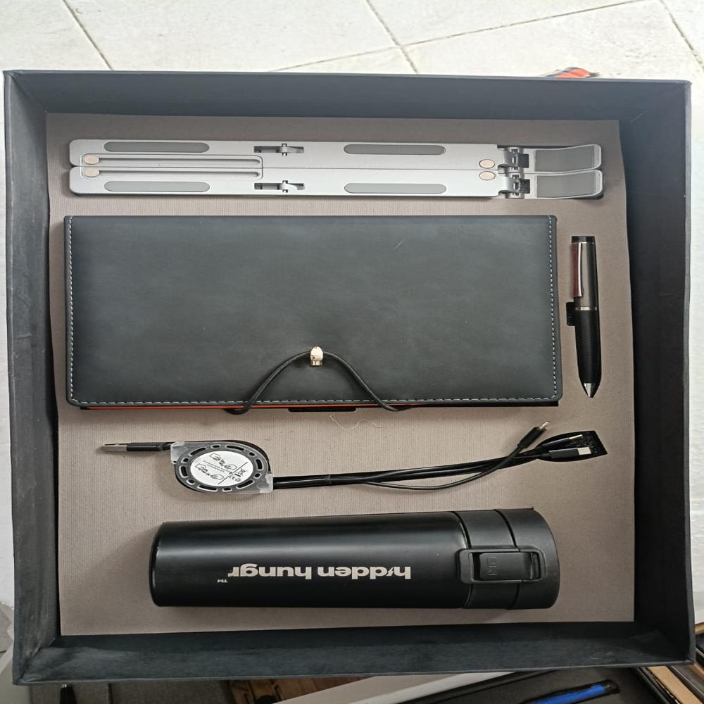 Sustainable Office Gift Combo with Bottle, Diary, Pen, Keychain & Card Holder