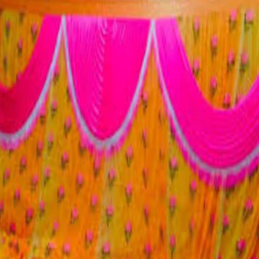 10x15 Wedding Parda Design - Fabric, 10x15 Feet, Pink | Ideal For Wedding Tent Decoration, Mandap, Event Hall, Banquet & Pandal Designs