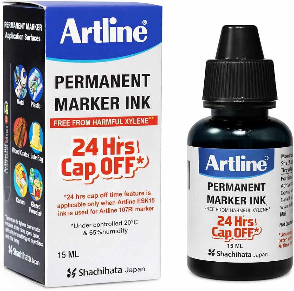 Artline Permanent Marker Ink - Feature: Long Time