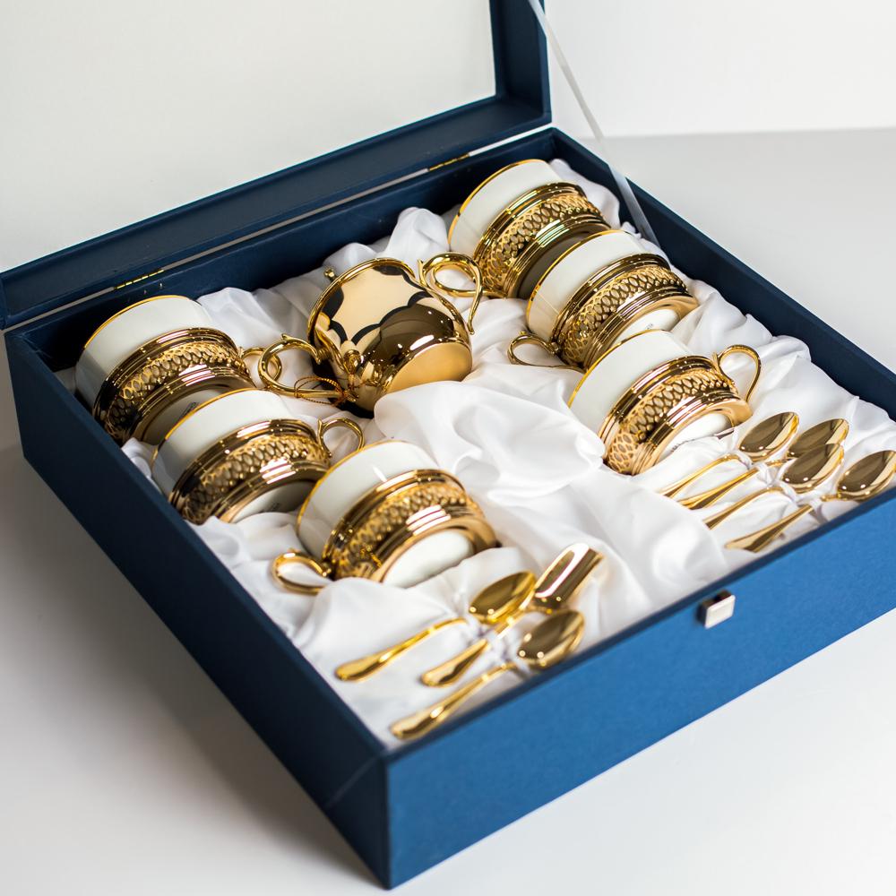 Designer Brass Dabra Set for Filter Coffee Serving