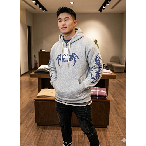 Mens Cotton Loop Knit Hood