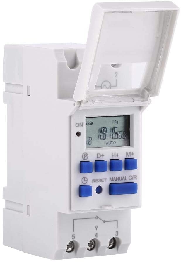 True Sense 16 Ampere Din Rail Digital Timer, Thc15a, Ts-16