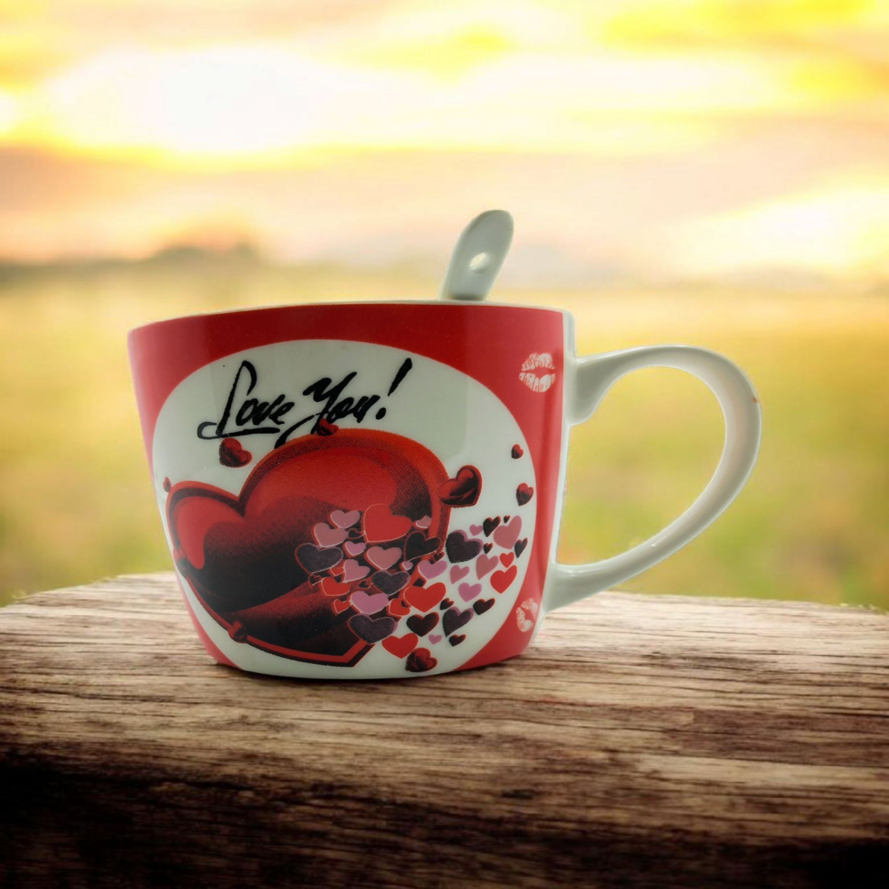 Heart Handle Ceramic Mug