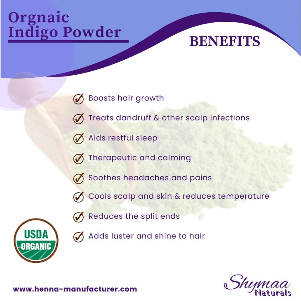 100% Pure Organic Indigo Powder