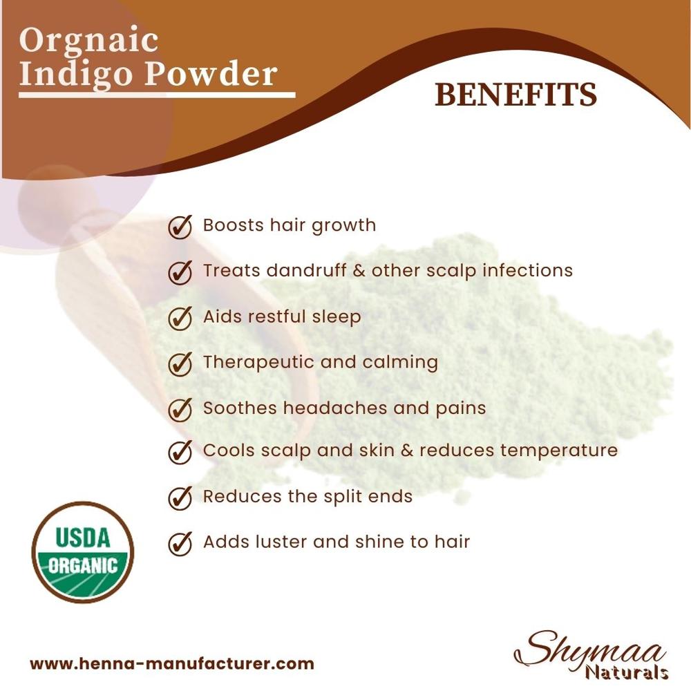 100% Organic Indigo Powder 100gms Pouch Packing