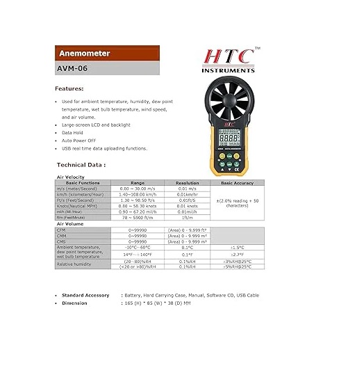 Htc Digital Anemometer, Avm-06