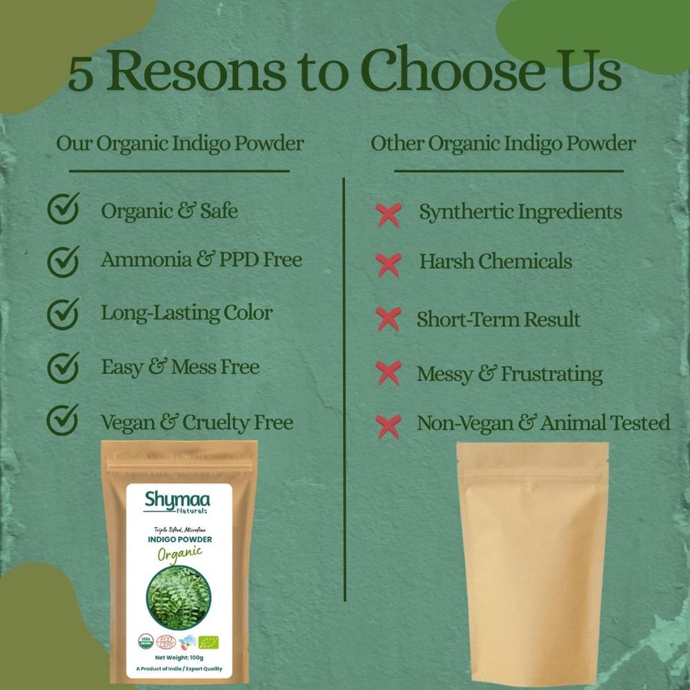 100% Organic Indigo Powder for Hair
