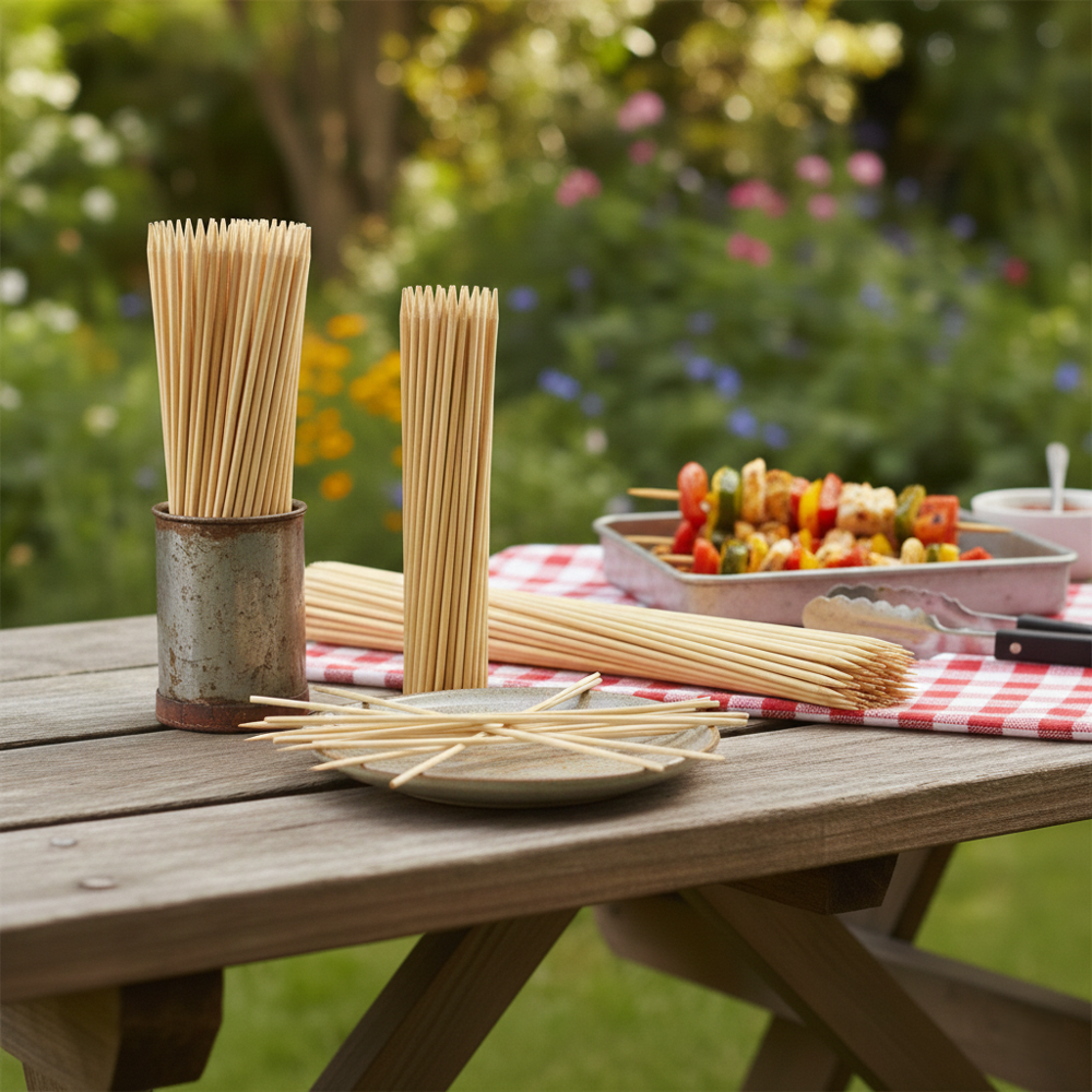 Bamboo Bbq Skewers - Color: Beige