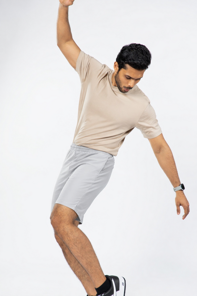 NS LYCRA SHORTS - LIGHT GREY