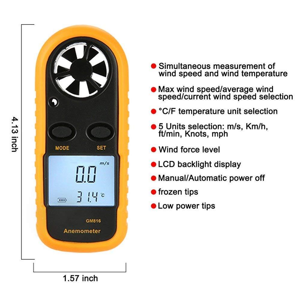 True Sense Digital Anemometer, GM-816