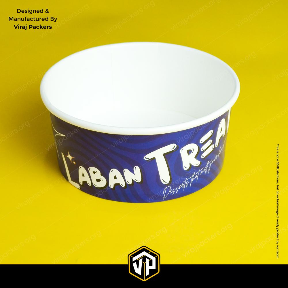 Viral Dubai Dessert Container | Round Paper Bowl for Arabian Dessert Items