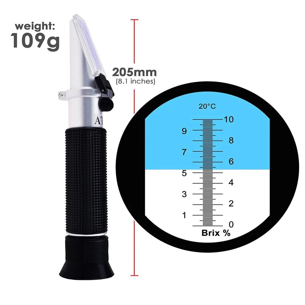 True Sense 0-10% Brix Refractometer Synthetic Machining Coolants Maple Sap Cutting Liquid CNC, RHB-10