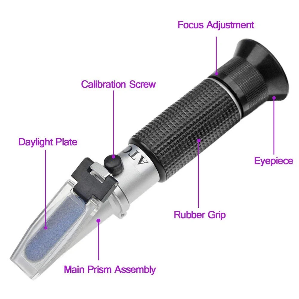True Sense 0-10% Brix Refractometer Synthetic Machining Coolants Maple Sap Cutting Liquid CNC, RHB-10