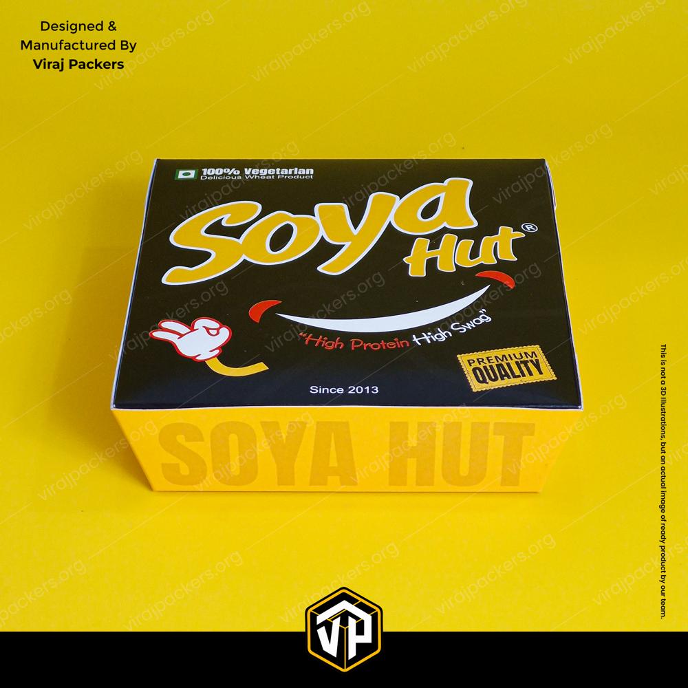 Premium Soya Chaap Box with Inside Dip Compartments Custom Printed Soya Chaap Packaging