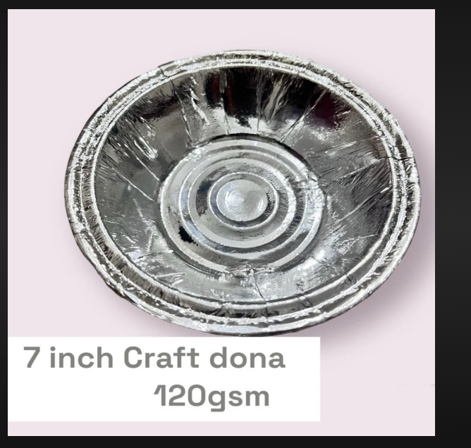 Paper Dona 6" - 6 Inches Diameter, Silver Color, Round Shape | 50-100 Pieces For Serving Food And Drinks At Events And Parties