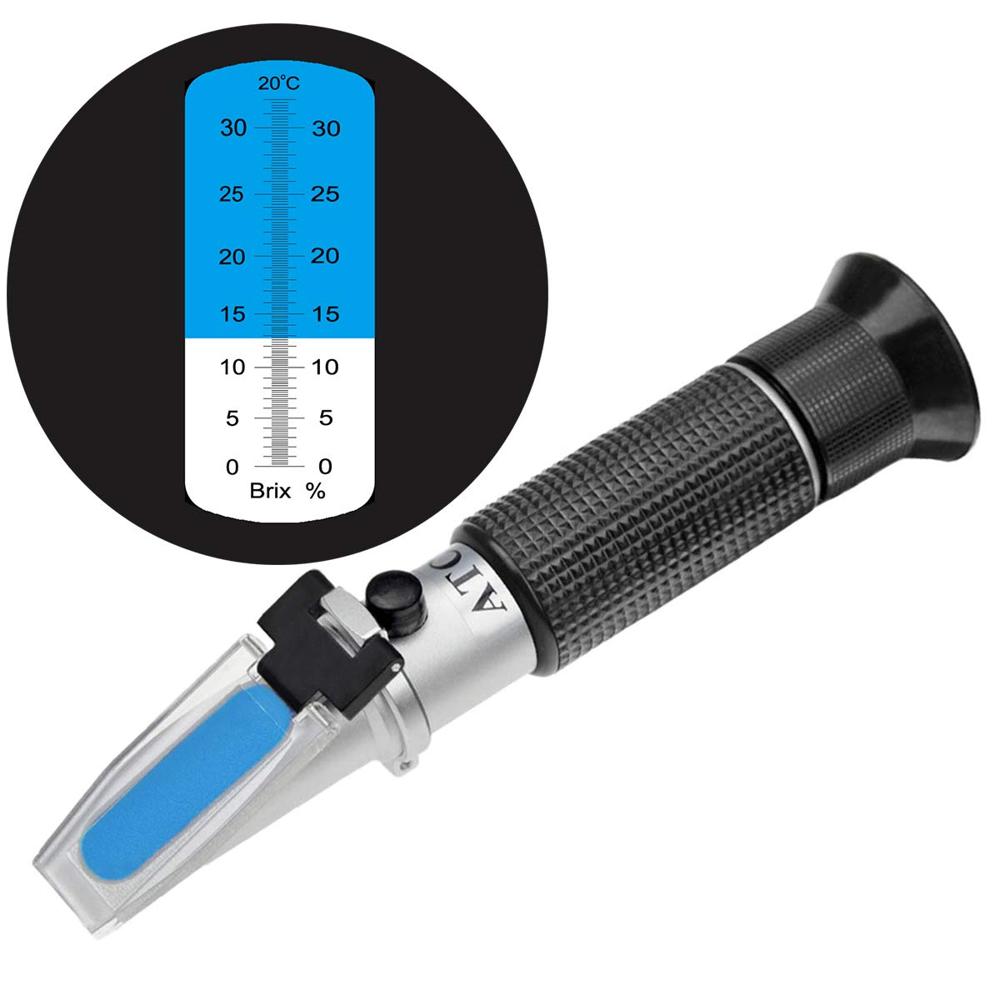 True Sense 0-32% Refractometer With ATC For Measuring Fruits Wine Beer Sugars, RHB-32