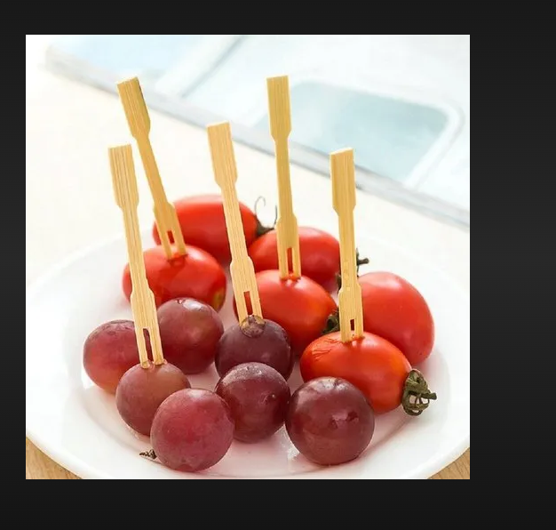 Wooden fruit fork
