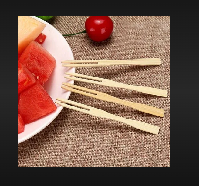 Wooden fruit fork