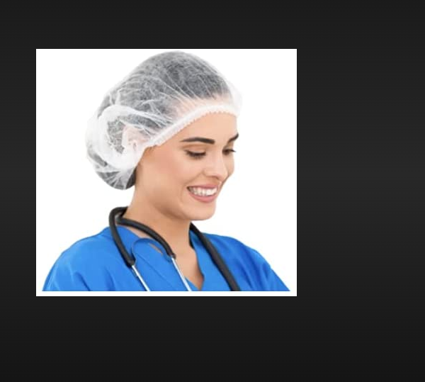 Bouffant Cap 21" - 100% Non-woven Fabric, Spacious Fit For Long Hair | Ideal For Food Service, Cleanroom, And Healthcare Environments