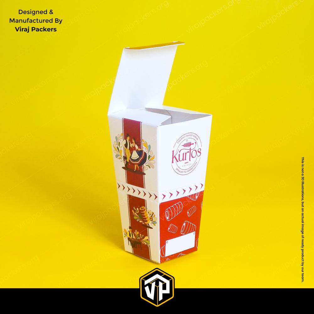 Chicken Popcorn Box with Zipper Custom Printed Takeaway Packaging