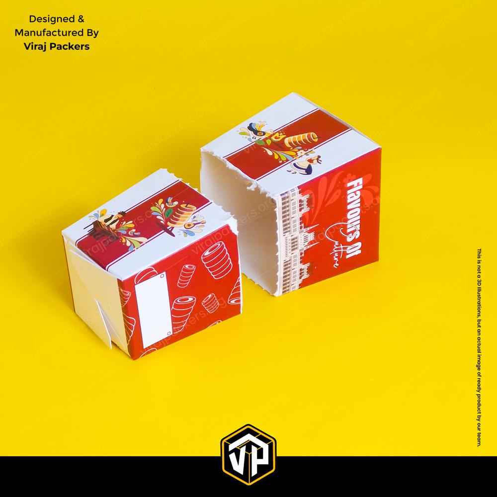 Chicken Popcorn Box with Zipper Custom Printed Takeaway Packaging