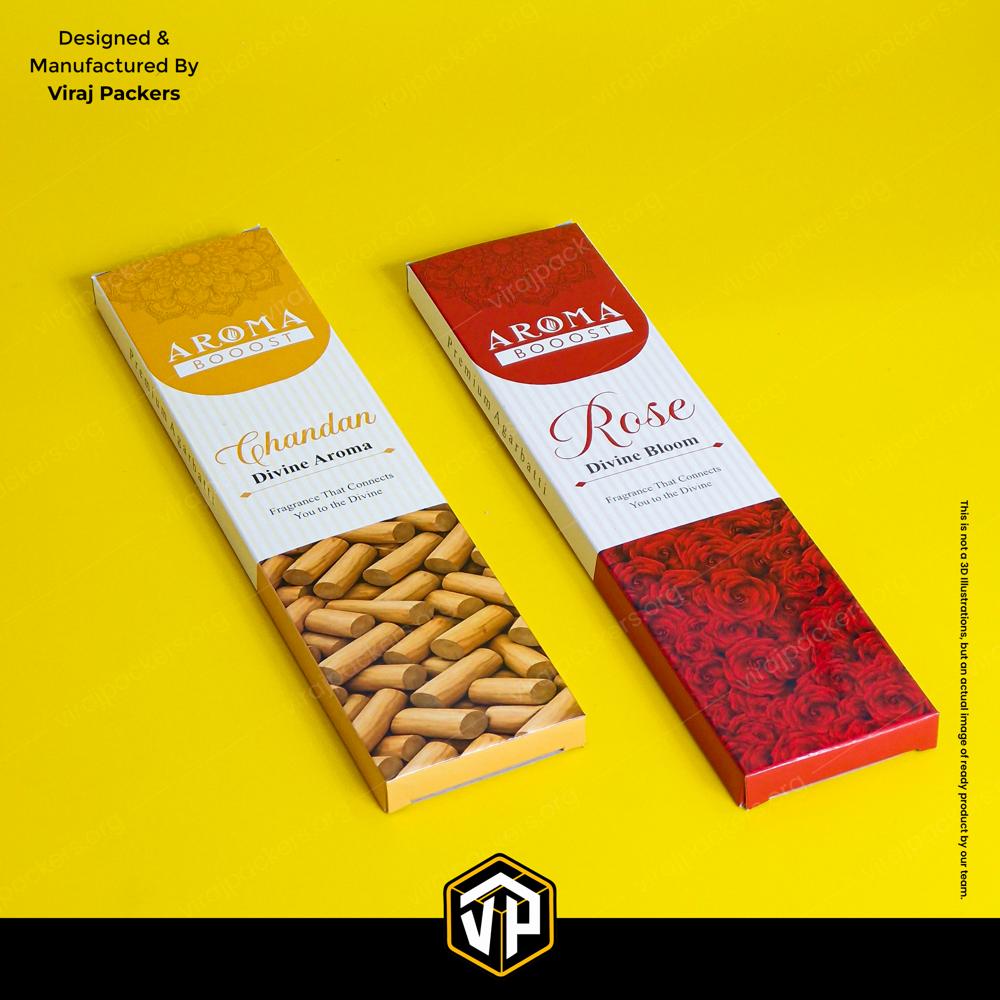 Premium Agarbatti Box Incense Stick Box With Gloss Lamination - Color: Multicolor