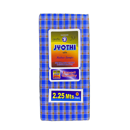 2.25 मीटर चेक सूती लुंगी