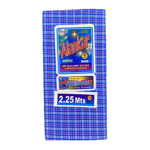 2.25Mts Alankar Mini Check Cotton Lungi