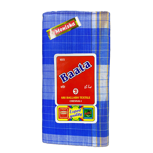 2Mts Baata Big Check Cotton Lungi - Color: Multi-Color