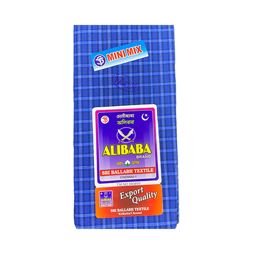 2.10Mts Alibaba Mini Kattari Check Cotton Lungi